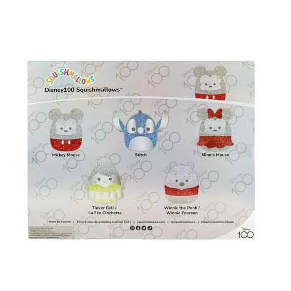 Squishmallows 5" Disney 100th Anniversary Limited Edition 5-Pack Stitch Tinker - Picture 2 of 12